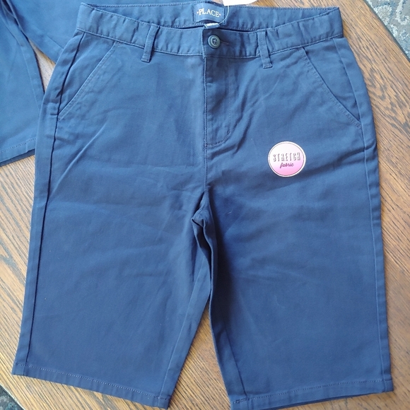 PLACE Bundle/Lot of 2 Blue Chino Bermuda Navy Blue Shorts Size Girl 16 NEW - Picture 4 of 8